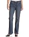 Aura from the Womens at Wrangler Womens Instantly Slimming Jean, Tinted Mid-Stone