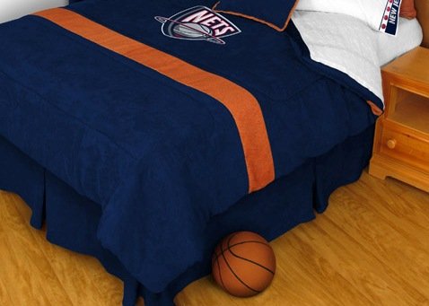 NBA New Jersey Nets MVP Micro Suede Comforter and Sheet Set Combo - Full