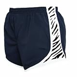 Black and White Zebra Side Print jersey white side stripe sport velocity shorts elastic waist