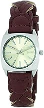 Spirit Women's Quartz Watch with Silver Dial Analogue Display and Brown PU Strap ASPL48