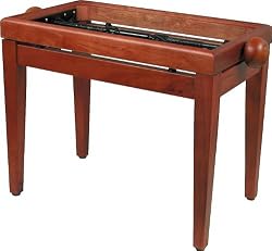 Musician's Gear Adjustable Piano Bench Frame Cherry