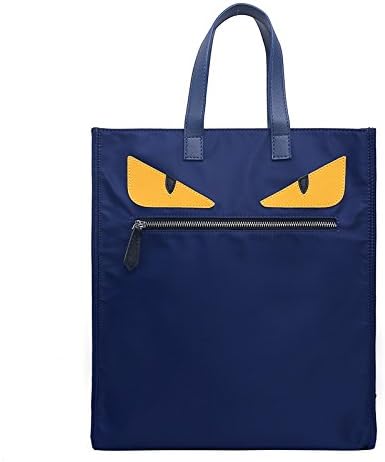 Bag Bugs Handbag Monster yellow eyes Leather and Nylon Tote (yellow eyes)