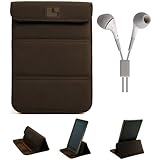 Brown Nubuck Cover Sleeve Carrying Case can easily be converted to a stand  ....