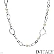 DV ITALY Made in Italy Majestic Necklace With Genuine 7-7.5mm Freshwater Pearls Made of 925 Sterling silver. Total item weight 25.0g Length 16in