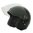 Fuel Gloss Black Medium Vented Open Face Helmet with Shield