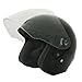 Fuel Gloss Black Small Vented Open Face Helmet with Shield