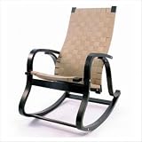Bentwood Rocker Chair in Ebony with Platinum Seat