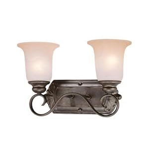 Regency Vanity Light in Colonial Bronze and Amber