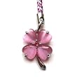 Cell Phone / Camera Charm Strap Beautiful Pink Diamond Four Leaf Clover