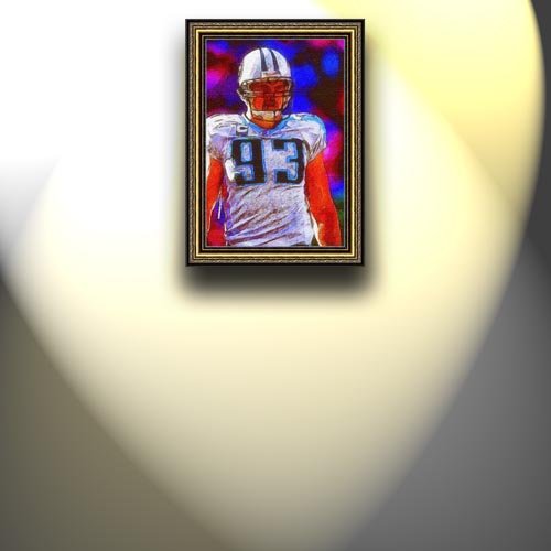 Completely Handpainted American Football Sport Painting, Custom Order FL3580, Oil on Canvas, with Option to Paint Jerry, Brett & Co. from Any Other Favorite Photograph or Picture, Unframed, Size 23'' x 35