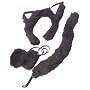 Sexy Black Kitty Cat Costume Ears Tail and Bow Tie Kit