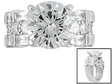 PLATINUM OVER STERLING SILVER 17.05CTW BELLA LUCE DIAMOND SIMULANT RING