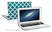 TopCase Quatrefoil / Moroccan Trellis Aqua Blue Ultra Slim Light Weight Rubberized Hard Case Cover for Macbook Air 11