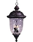 Maxim Lighting 40428WGOB Carriage House VX 3-Light Outdoor 28-Inch Hanging Lantern, Oriental Bronze 