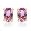 Stud Earrings With 0.55ctw Genuine Sapphires in 14K Yellow Gold Length 5mm
