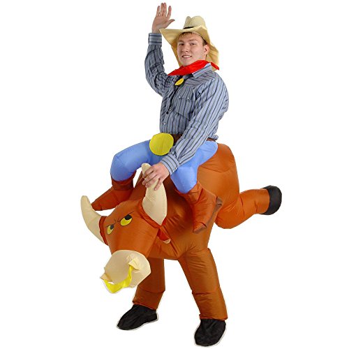 Gemmy Industries Hk Mens The Illusion Bull Rider Adult