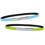 Set of 2 Message Bracelets- Lime Rhinestone/ Light Blue Angel