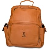 MLB Los Angeles Angels Tan Leather Large Computer Backpack