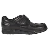 Hush Puppies Compass Junior Boys Black Leather School Shoes