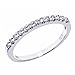 Pave Set Diamond Wedding Anniversary Band 10k White Gold (1/4 Cttw, I Color I Clarity)