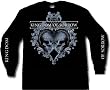 KINGDOM OF SORROW - 2 Skull - Black Longsleeve Shirt
