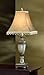 Table Lamp with Beaded Bell Shade in Antique Gold Finish