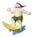Personalized Hawaiian Surfing Santa Christmas Ornament