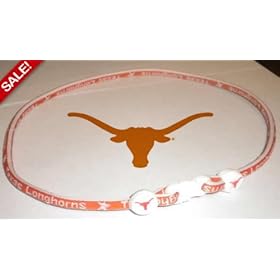  TEXAS LONGHORNS TITANIUM CORE SPORT NECKLACE