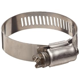 Precision Brand B24HS All Stainless Worm Gear Hose Clamp, 1-1/16" - 2" (Pack of 10)