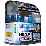 Hipro Power H10, 9040, 9050, 9055, 9140, 9145 5900K 42 Watt Super White Xenon HID Fog Light Bulbs