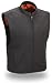 First MFG Men's Zip Front Club Patch Leather Vest. Snap Pockets. Zip Front. FIM656CSL