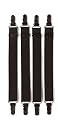 Shirt Stays - Military Straight Style, 4pc, Black, by Rothco