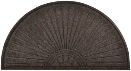 Notrax36" x 70" Guzzler Sunburst Series Commerical-Grade Entrance Mat, Dirt and Moisture Control, Rubber-Backed, Indoor/Outdoor, Charcoal, 183