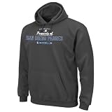 MLB Men's San Diego Padres Property Of Long Sleeve Hooded Fleece Pullover (Pro Granite, X-Large)