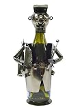Wine Bottle Holder Metal Art Sculpture, Golfer #2