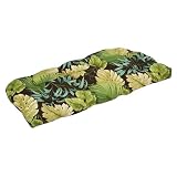 Outdoor Patio Brown/Green Floral Bench/Loveseat/Swing Cushion
