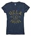 UCLA Bruins Navy Women's Sporty Hoops Deep V-Neck T-Shirt