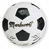 Synthetic Black and White Hand Sewn Soccer Ball from Markwort - Size 5