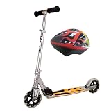 Razor Cruiser Scooter with Child Helmet Hot Rod Flames Bundle