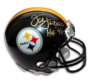 Jack Lambert Signed Steelers Mini Helmet - HOF 90