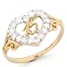 10k Gold 15 Anos Birthday Quinceanera CZ Heart Ring