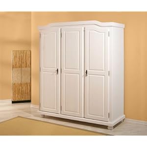 Link 20900110 Bauernschrank 'Bastian' 3-trg Kiefer weiß endbe