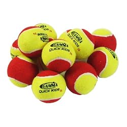 Gamma Quick Kids 36' Tennis Ball (12-Ball Pack, Yellow/Red)