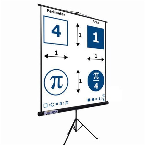 Best Price Focupix 1:1 Square Format Tripod Projector Screen - 90