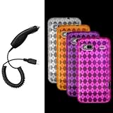 Four Diamond Argyle Flex-Gel Soft Cases / Skins / Covers (Clear, Orange, Pu ....