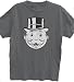 Monopoly Mr. Monopoly Mug Shot Distressed Charcoal Adult T-Shirt Tee