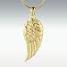 Wing of an Angel 14k Gold Vermeil Cremation Jewelry