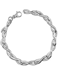 Sterling Silver 925 Ladies Infinity Link Bracelet, Small Link, Style # 2980, 7 inches