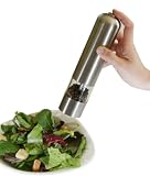 iTouchless Automatic Stainless Steel Pepper Mill and Salt Grinder (2 Pack)