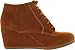 Bella Marie Brenda-11 Women's high top lace up rounded toe platform wedge suede booties